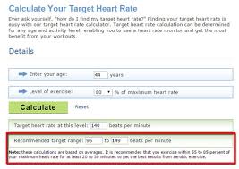 Target Heart Rate Range Calculator Using Standard