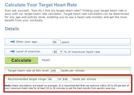 target heart rate range calculator using standard