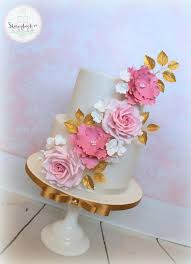 A little bit of cornstarch to keep it from sticking to the table. Pretty Pink And Gold Floral Cake Cake By Cakesdecor