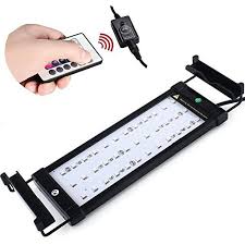 White and blue leds, suitable for your aquarium. Mingdak Aquarium Light Rgb Remote Colour Changing Led Fish Tank Light With Extendable Brackets 12 Inches To 19 Inches Aquatic Plants Led Lighting For Saltwater And Freshwater Buy Online In Bermuda At