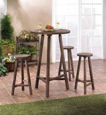 By Accent Plus Entertain In Style With This Lovely Wooden High Top Table And Stool Set Made From Fir And Pine Y Bar Table And Stools Wood Bar Table Bar Table