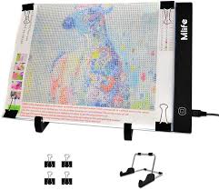 Amazon Com Mlife Diamond Painting A4 Led Light Pad Dimmable Light Board Kit Apply To Full Drill Partial Drill 5d Diamond Painting With Detachable Stand And Clips