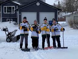 Members of the humboldt broncos junior hockey team are shown in a photo posted to the team twitter feed, @humboldtbroncos on march 24, 2018 after a playoff win over the melfort mustangs. Gallery Humboldt Broncos Dig Out Community Positivity In Drastic Snow Storm Discoverhumboldt Com