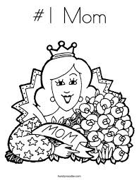 Number 1 mom mother's day #1 mom for mothers day. 1 Mom Coloring Page Twisty Noodle