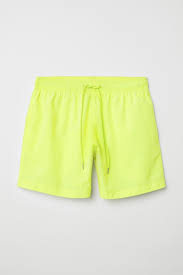 Modèles longs ou courts avec cordelette à la taille. Short De Bain Jaune Fluo Homme H M Fr