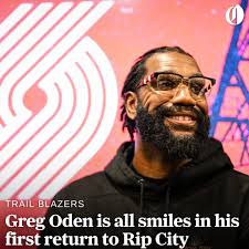 Former Portland Trail Blazers center Greg Oden returned to the Moda Center 