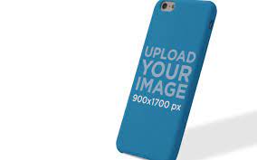Download Phone Case Mockup Of An Iphone 6 Leaning Over A Zero Background Free Mockup Download