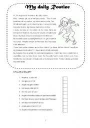 daily routine esl worksheet by claudiaabreu