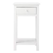 Wooden Bedside Table With Drawer In White W 35cm Mesitas De Noche Cajones De Madera Muebles