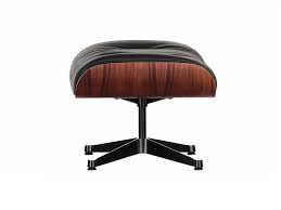 Eames style lounge chair & ottoman. Leather Footstool With 4 Spoke Base Ottoman By Vitra Design Charles Ray Eames