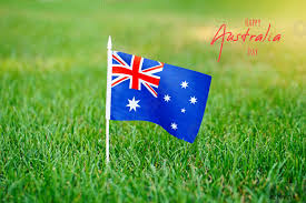 Australien war bis ins 20. Australien Tageskarte Mit Text Australische Flagge Steht Auf Grunem Foto Vorratig Crushpixel