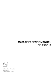 Mata Reference Manual Manualzz Com