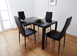 Kitchen Illuminated Glass Top Kitchen Table Sets Also Glass Dining Table Set Up From Modern Glass Kitchen Table Sets Interior Mebel House