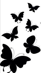 Black And White Wall Art Butterfly Wall Painting A Picture From Kefir Https Kefirapp Com C 2241172 Silhouette Art Silhouette Stencil Canvas Art Painting