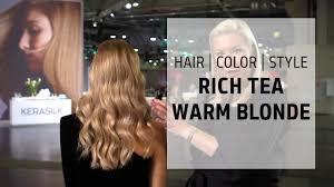 If you have dark hair and wish to go to the blonde side, you should be aware of the maintenance blonde hair requires. Rich Tea Warm Blonde Hair Color Hair I Color I Style 2020 Trends Goldwell Education Plus Youtube