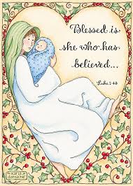 Blessed Is She Digital Art Print 5x7 Christian Christmas Etsy Blessed Is She Bible Verse For Moms Digital Art Prints