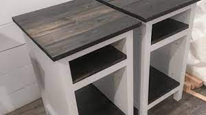 The best mid century modern nightstand plans woodworking free download pdf and video. Planked Wood Bedside Table With Shelves Ana White