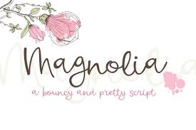 Also with their help, you can create a logo or postcard. Pn Magnolia 108949 Script Font Bundles