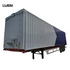 Luen 4 Axle Standard Box Semi Trailers Grain Transportation for Sale