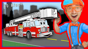 Blippi Songs For Kids Nursery Rhymes Compilation Of Fire Truck And More 50 Mins Nursery Songs Kids Nursery Rhymes Kids Songs