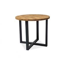 Sélection de tables à manger design scandinaves, industrielles, en marbre. Table Ronde Industrielle En Chene Rolf
