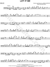 Elena fortin at sheet music plus. The Beatles Let It Be Sheet Music Cello Solo In A Major Download Print Sku Mn0104399