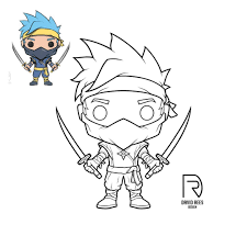 Collectionnez les 60 figurines funko pop fortnite référencées sur notre site | de quel univers proviennent les figurines pop fortnite ? Sketched Up A Mock Up Of Ninja As A Pop A Couple Of Months Ago And Never Done Anything With It Today Art Drawings For Kids Ninja Illustration Coloring Pages