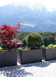 H potter tall planter, outdoor indoor planter, antique copper finish, patio, deck, flower garden planters, christmas holiday decor. Modern Outdoor Planters Rectangular Tall Planter Pot 24 H Stardust