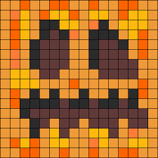 Minecraft Pumpkin Kandi Pattern Minecraft Beads Minecraft Pumpkin Minecraft Quilt