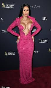 Cardi Joins Janet And Naomi At Clive Davis Pre Grammy Bash In 2021 Sparkly Mini Dress Grammy Party Cardi B