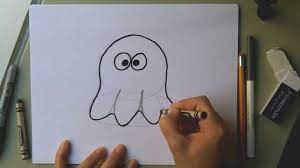 How to draw a manga girl. How To Draw A Cute Ghost For Halloween Easy Cartoon Ghost Drawing Tutorial Youtube