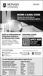 The scholarship candidate must be a malaysian citizen who studies in public or private universities in malaysia. Fully Funded Scholarship In Monash University For Pakistani Students 2019