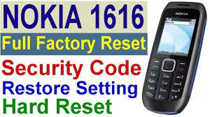 If you want to soft reset your nokia 1616 you need to press *#7780# and then dial. Nokia 1616 Rh 125 Full Factory Reset Remove Codes Reset Restart On Ri Coding Nokia Security
