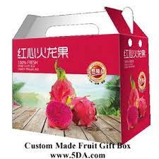 fruit box for red pitaya fruit packaging fruit box drinks packaging design