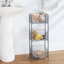 3 Tier Wire Free Standing Bathroom Storage Shelf Bathroom Storage Shelves Bathroom Storage Storage Shelves