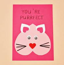 Making a diy cardboard box cat castle is super easy, and you don't need many supplies at all! Diy Valentine Cat Card Super Cute Valentine Craft For Kids
