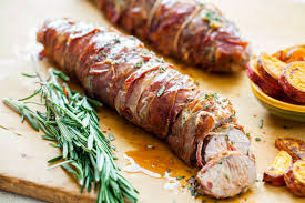 Secure the roll with cooking string at intervals. Recipe You Couldn T Ask For An Easier Party Dish Than Prosciutto Wrapped Pork Tenderloins The Boston Globe