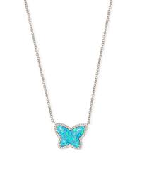 Choose from contactless same day delivery, drive up and more. Lillia Butterfly Silver Pendant Necklace In Turquoise Kyocera Opal Kendra Scott