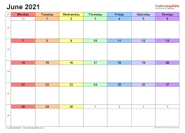 Printing tips for 2021 calendar. Calendar June 2021 Uk With Excel Word And Pdf Templates