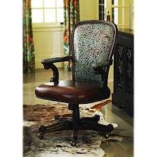 Turquoise Tooled Leather Office Chair Home Goods Decor Ranch Furniture Leather Office Chair The perfect add to any room in your home, is as comfortable as it is easy on the eyes.