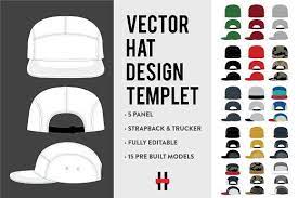 Ultimate Hat Template 5 Panel Hat Panel Hat 5 Panel Hat Vector Design