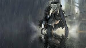 Sword art online [ソードアート・オンライン, sōdo āto onrain)sao アスナ, asuna  キリト kirito custom name:sword art online cara pasang wallpaper live: Nier Automata 2b In The Rain Gaming Wallpaper Video Nier Automata Gaming Wallpapers Automata