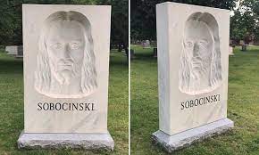 It's not surprising that when illuminated, the shadows give a perception of einstein's face. The Video Which Was Posted By Reddit User Bobby Thellere Shows A Headstone In An Unknown Location With A Concave Jes Face Illusions Illusions Illusion Tricks