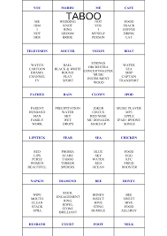 The goal is to get your teammates to guess the word you are describing, but there's a list of words you can't say. Taboo Card Game Ii