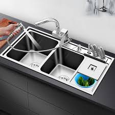 Usd 195 02 European Style Multi Purpose Stainless Steel Nano Sink Three Slot With Trash Knife Kitchen Wash Basin Double Sink Kitchen Sink Design Kitchen Sink