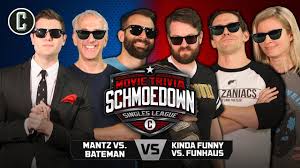 Funhaus is a haus of fun. Movie Trivia Schmoedown Ben Bateman Vs Scott Mantz Kinda Funny Vs Funhaus Tv Episode 2018 Imdb