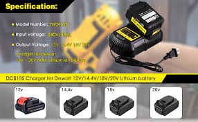 Comprar opinión amazon uraq… read more dewalt car battery charger de que esta hecho : Amazon Com Dcb105 Cargador Compatible Con Dewalt 12v 20v Max Bateria De Iones De Litio Dcb101 Dcb115 Dcb107 Dcb105 Dcb205 Dcb203 Dcb204 Dcb206 Dcb201 Dcb120 Dcb127 Herramientas Y Mejoras Del Hogar