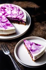 No Bake Cheesecake Mit Blaubeer Swirls Rezept Kasekuchen Ohne Backen Kasekuchen Mit Blaubeeren Kuchen Ohne Backen
