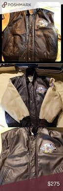 Walt Disney Mickey Mouse Leather Bomber Jacket This Is A Listing For Walt Disney Animation Studios Mickey Mo Leather Bomber Jacket Leather Bomber Bomber Jacket