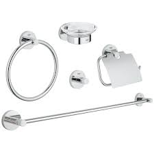 Build.com has been visited by 100k+ users in the past month Grohe Essentials Bathroom Accessories Set 5 In 1 In Chrome Costco Uk